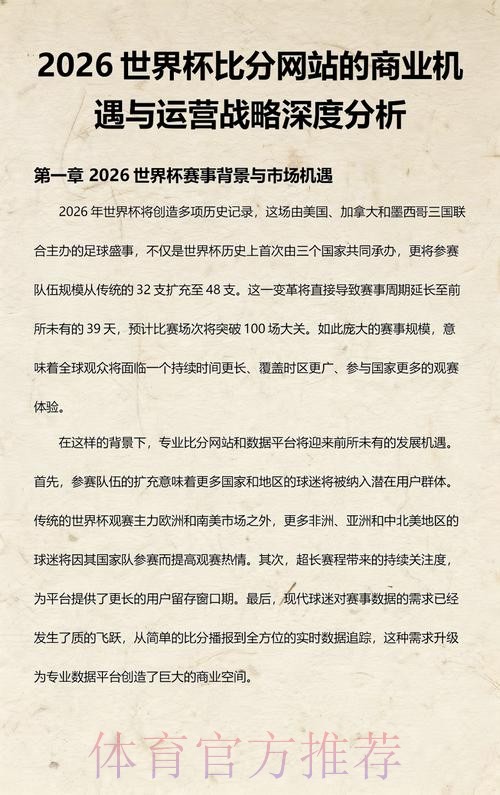 全面解析世界杯比分官网平台功能